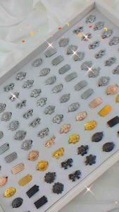 40pcs/50pcs/100pcs Kerongsang Dagu Tanpa Batu Pin Tudung Hijab Baby Brooch Mix Design