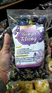 Bunga telang oven - bunga telang kering - butterfly pea - teh bunga telang - teh herbal - kaya manfaat