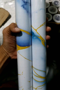 wallpaper sticker dinding motif marmer hijau kuning 8sd9 x 45cm