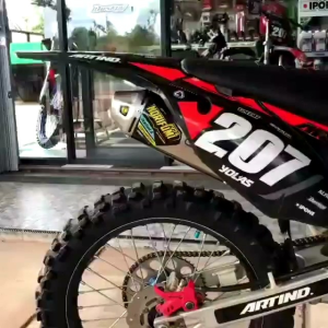 KNALPOT NORIFUMI NF SS & Pipa STENLIS BENDING Untuk Motor KLX 150 G S, CRF 150L, D-TRACKER 150