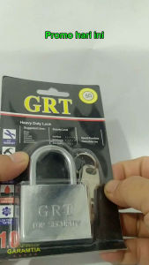 Kunci gembok GRT ukuran 50mm leher pendek model terbaru