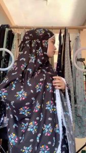 𝒴𝓃 | Mukena Dewasa Terbaru 2024 Rayon Motif Karina Free Tas | Dailywear Travel Friendly