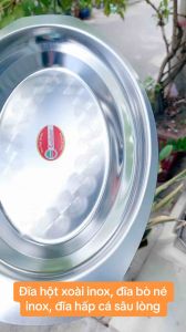 Đĩa hột xoài inox đĩa bò né inox đĩa hấp cá inox đĩa inox lòng sâu inox cao cấp loại 1 - gia dụng Nari