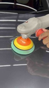 ฟองน้ำขัดสีทรง Daimon ชนิดขัดหยาบเร็ว ขนาด 5นิ้ว ใช้ได้กับเครื่องขัดดีเอหรือโรตารี่