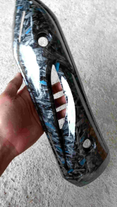 Kipas Dan Tameng Kenalpot Forget Beat Karbu 2008 - 2012 / Tutup Knalpot Carbon Forget