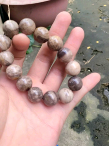 vòng tay chuỗi gỗ hóa thạch thiên nhiên (Gia Lai Việt Nam)