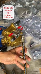 Khớp Nối chống xoắn dây kết hợp khớp nối nhanh (2 trong 1) ren 14mm chất lượng tốt.