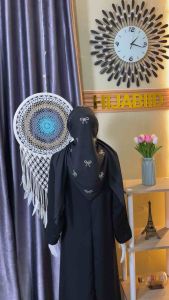 Hijab Segi Empat Paris Pita Payet Pelangi Premium coquette