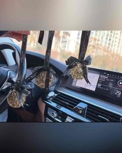 Elegant Car Fragrance Ornament | Premium Hanging Air Freshener | Gift Box Included | Long Lasting Scent | Car Interior Decoration 车载香薰