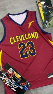 JERSEY BASKET LEBRON JAMES CAVS CAVALIERS MERAH MAROON 23 SWINGMAN