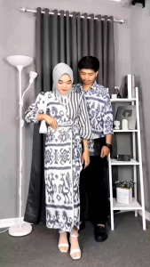 [READY STOCK] SET COUPLE TENUN DRESS MAXI ETNIK SUMBA TERBARU PAKAIAN KONDANGAN PREWEDDING LEBARAN NATAL IMLEK DLL