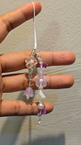 SECRET GARDEN korea aesthetic 小众 bead phone charm y2k summer flower purple phone chain keychain airpods