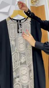 abaya dubai 960 / abaya alfin / abaya hitam bordir / abaya lebaran 2026