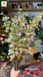 Cành hoa mận giả hoa tuyết mai hoa lê giả hoa lụa cao cấp Cành Hoa Giả Trang Trí Nội Thất Hoa Lụa Màu Trắng Hồng - Lazada