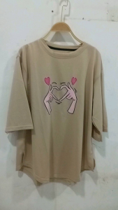kaos atasam wanita/atasan wanita dewasa lengan 3/4 OVERSIZE LD 120  PJ 70