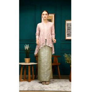(KEBAYA+SKIRT) Bycikdara Kebaya Lace Sofiya with Skirt Pario Songket | Bali Kutubaru | Indonesia | Kebaya Set