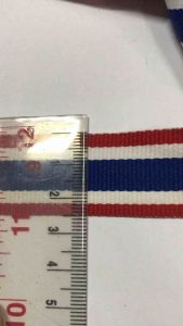 ริบบิ้นผ้าธงชาติไทย แบบหนา ขนาด 2.5 ซม.  ผ้าโพลีเอสเตอร์ สีสด ไม่ย้วย เหมาะสำหรับงานพิธี งานประดิษฐ์ ของชำร่วย**