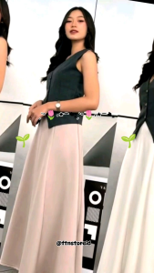 Rok Audy Skirt Bahan Flowly Tebal - Rok Maxi Korean Style Loose - Rok Kekinian Scuba Premium Fit Panjang Wanita Pendek Serut Basic Casual Cewek Bawahan Baju Flowy Airflow