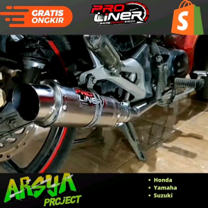 knalpot Racing motor bebek PROLINER Supra Vega Jupiter smesh Shogun Revo karisma Blade Kirana Astrea legenda prima C70/jupul