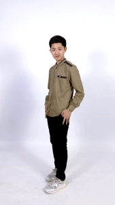 Kemeja Koko Pria Lengan Panjang Motif Yisunsin Kombinasi Bordir Baju Muslim Dewasa Terlaris