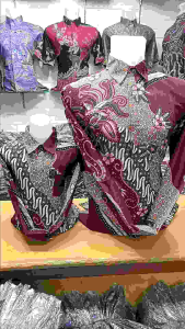 Kemeja Batik Pria Lengan panjang couple ayah dan anak bahan katun solo premium lapis furing