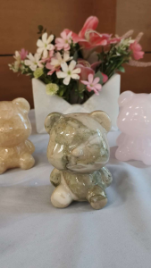 Bear shape natural stone in Marble and Onyx
