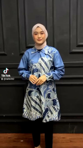 Tunik Batik Terlaris Atasan Batik Murah Baju Kantor M L XL XXL