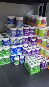 Lotte Xylitol Tube Bottle Chewing Gum Lime Blueberry Strawberry Mint Mix Durian Sugar-Free Halal