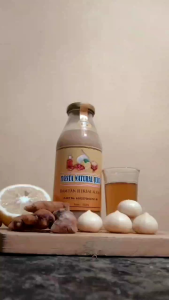 Obat herbal Kolesterol Hipertensi Asam Urat Pengercer darah IYESTA Natural juice bawang putih Tunggal jahe merah cuka apel lemon madu murni 350ml
