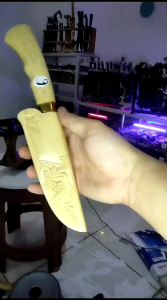 PISAU DAPUR SKINER SESET KAYU KOPI UKIR