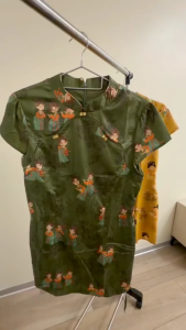 Womens Imperial Jade Whimsical Cheongsam Dress