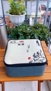 Bộ Ấm Pha Trà Gốm Sứ Bộ Ấm Chén Uống Trà Tử Sa Bộ Ấm Chén Trà Đạo Bằng Gốm Kèm Túi