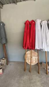 Rangka Payung Kayu Jati Berkualitas: Rangka Payung Taman, Cafe, Pantai, Hotel, dan Villa