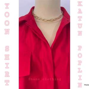 SHANE CLOTHING YOON SHIRT BASIC BUTTON COTTON/ATASAN KEMEJA WANITA KATUN Y-42