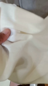 Bahan Kain Linen Katun Tipis Warna Broken White Harga 05m