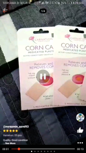 (5 packs/25 pcs)Carnation CORN CAPS Ubat Kematu Ketuat Tapak Kaki Corn Caps Plaster Corn Plaster Tapak Kaki Corn Remover