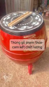trống gỗ trường học -trống đình-trống chùa(đk:52x65)giá dùi đi kèm