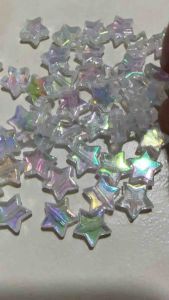 100 pcs Cute Translucent Transparent Heart or Star Beads Size 10 mm for Diy Jewelry Accessories