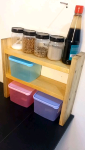 Rak Dapur Rak Bumbu Sebaguna Kayu Aesthetic