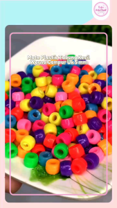 MP6605 Mote Plastik Tabung Kecil Warna Campur Ukuran 5 mm (1 Bks 15 gr)