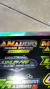 STIKER MINIATUR SOUNDSYSTEM HOLOGRAM | STIKER ANTI AIR | STIKER 1 LEMBAR