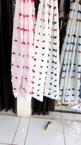 Promo vitrase gorden Ruby smokring plisket dan serut renda free kawat s ( khusus plisket )