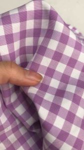 Vải Cotton sọc caro 8ly màu tím mềm mát (khổ 1m5)may đầm váyáo sơ mi