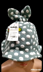 CAE - Topi Bucket Anak Perempuan Import Bunny Ear Polkadot