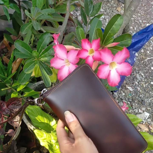 Dompet panjang wanita Rits kulit sapi fullup