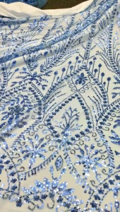 Bahan Tulle full payet mutiara terbaru /payet spenggel/payet squin