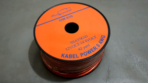 Per Roll Kabel 8 AWG HOLLYWOOD AUDIO HW-630 Per Rol Per 1 Rol Cable Cabel 8AWG HW630 HW 630 Strum Setrum Power Aki Power Ground Grounding Audio Mobil