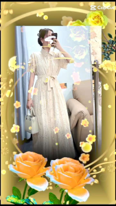 TM 59007 Dress Gilmary embroidery cotton katbol import