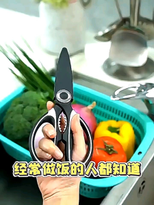 Heavy Duty Multipurpose Kitchen Shears Tool Stainless Steel Scissors for Cutting Meat Vegetable Barbecue Gunting Potong Tulang
