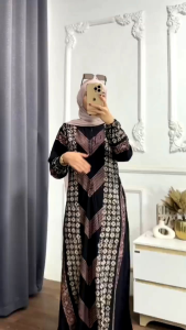 baju gamis rempel jumbo M L XL gamis dewasa ibu ibu terbaru 2025 lebaran GAMUMORU